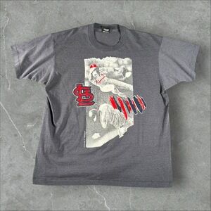 Vintage St Louis Cardinals Shirt Mens XL Grey 90s MLB Single Stitch Player Tee‎